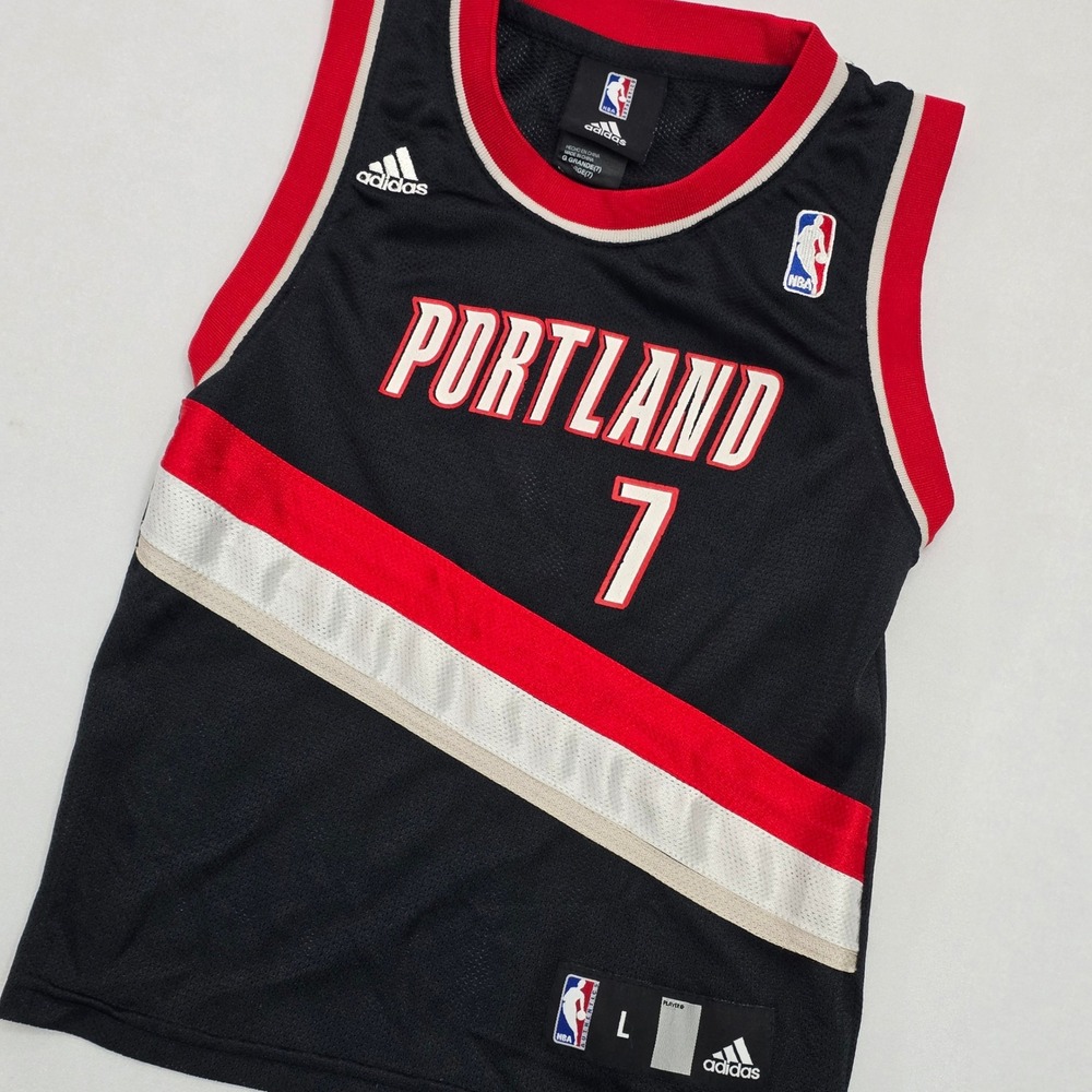 Adidas Portland Trail Blazers Brandon Roy 7 NBA Jersey Youth Large Black Red